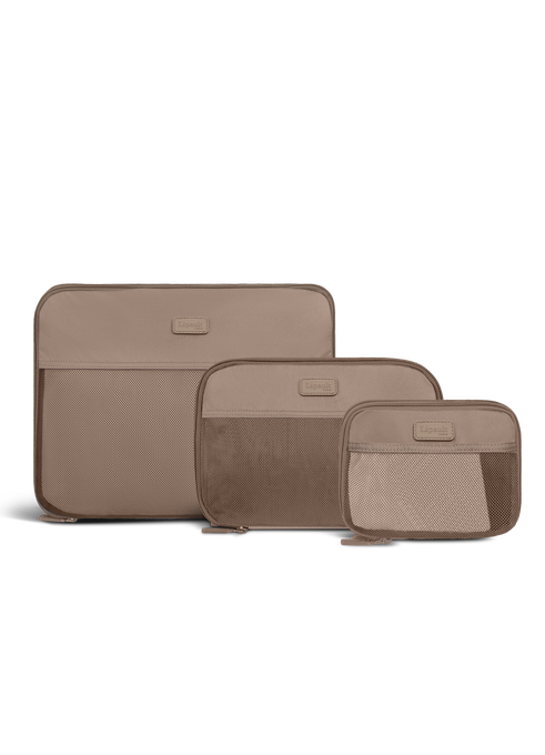 Lipault Lipault Travel Accessories Set of 3 Compression packing cubes  Taupe