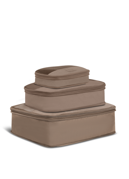 Lipault Lipault Travel Accessories Set of 3 Compression packing cubes  Taupe