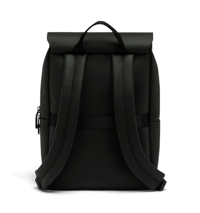 Black leather square backpack shop